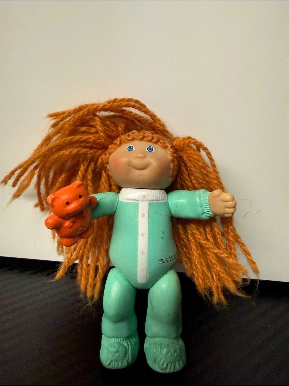 Cabbage Patch Kids Vintage 1984 OAA Poseable PVC Figure with Teddy Bear